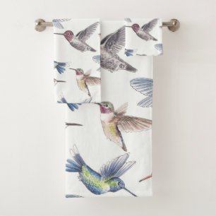 Hummingbirds Bath Towel Set