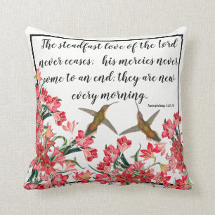 Hummingbirds Birds Flowers Gods Love Throw Pillow