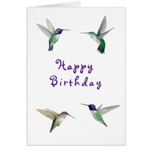 Hummingbirds Birthday Card