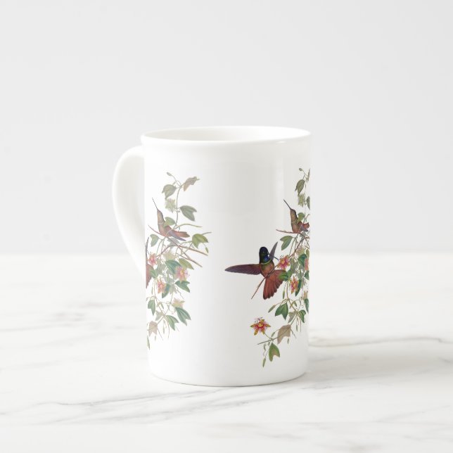 Hummingbirds Bone China Tea Mug (Front Left)