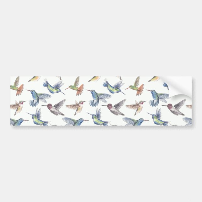 Hummingbirds Bumper Sticker (Front)