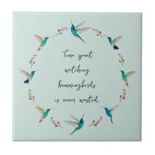 Hummingbirds Ceramic Tile