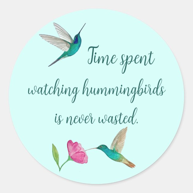 Hummingbirds  Classic Round Sticker (Front)
