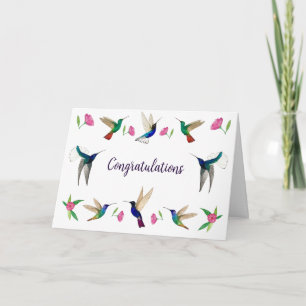 Hummingbirds Congratulations Card