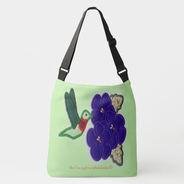 "Hummingbirds" Crossbody Bag (Front)