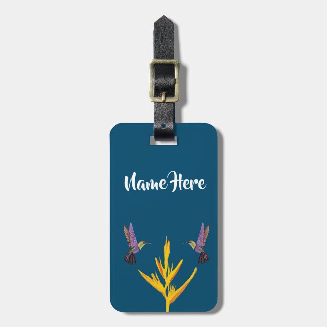 Hummingbirds Custom Luggage Tag (Front Vertical)
