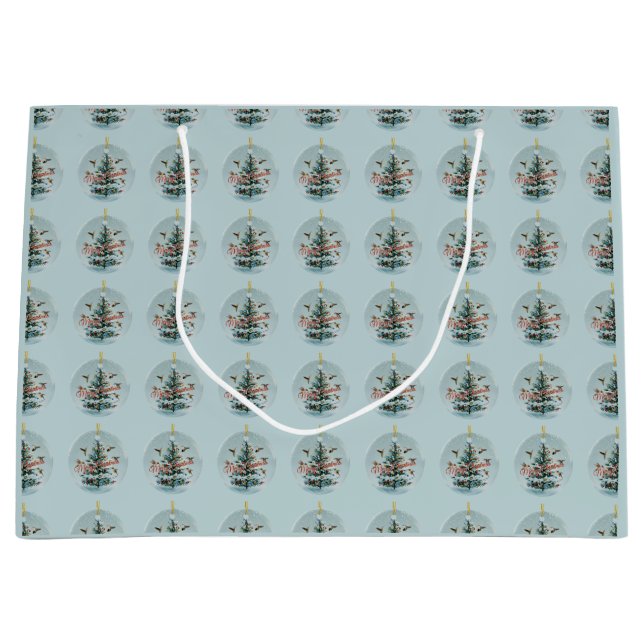 Hummingbirds, Design Large Gift Bag (Front)