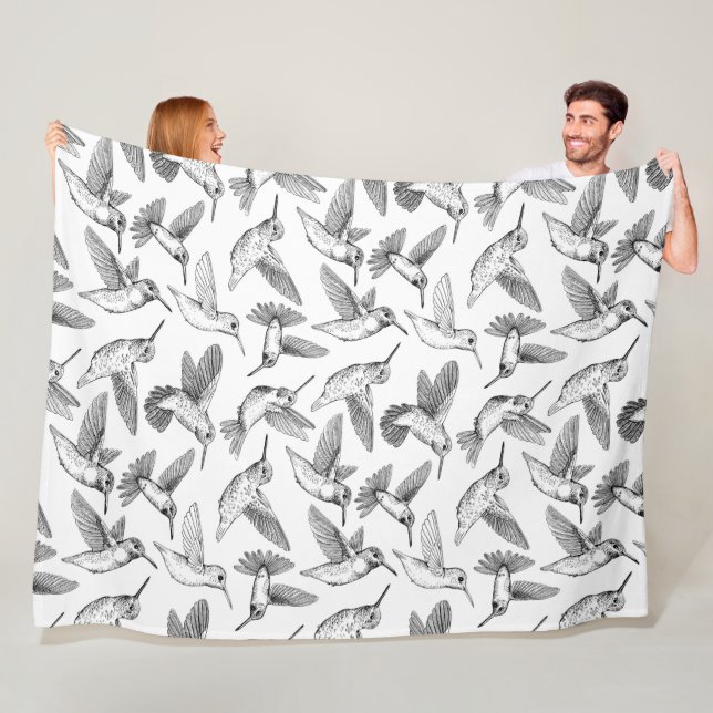 Hummingbirds Fleece Blanket (In Situ)