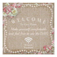 Hummingbirds Hearts Flowers Welcome Wifi Password