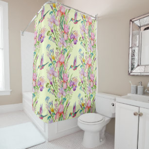 Hummingbirds In Spring Shower Curtain