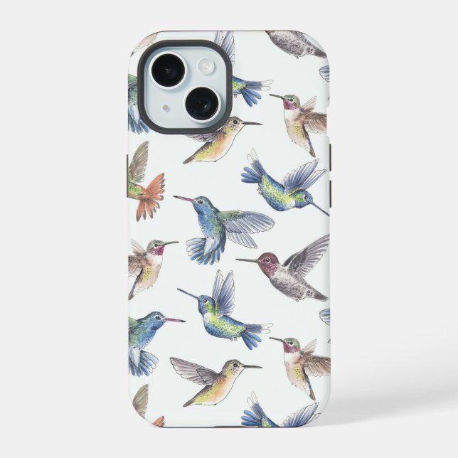 Hummingbirds iPhone 15 Case (Back)