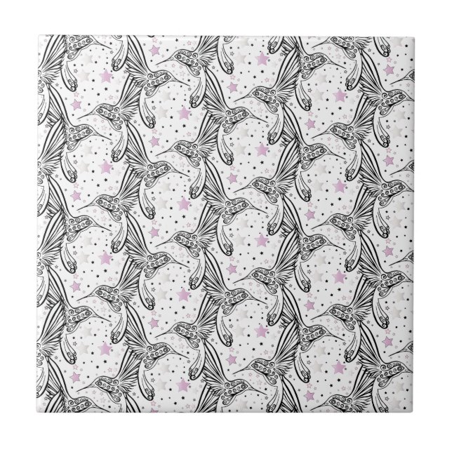 Hummingbirds IV Tile (Front)