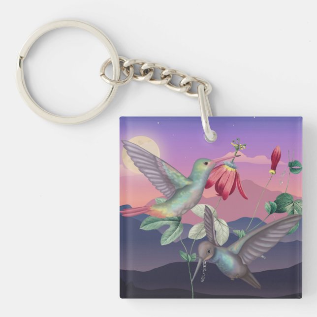 Hummingbirds Key Ring (Front)