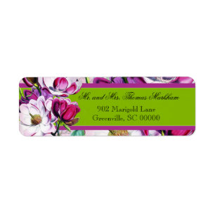 Hummingbirds Magnolias Personalised Address Labels