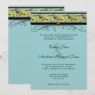 Hummingbirds & Maidenhair Wedding Invitation