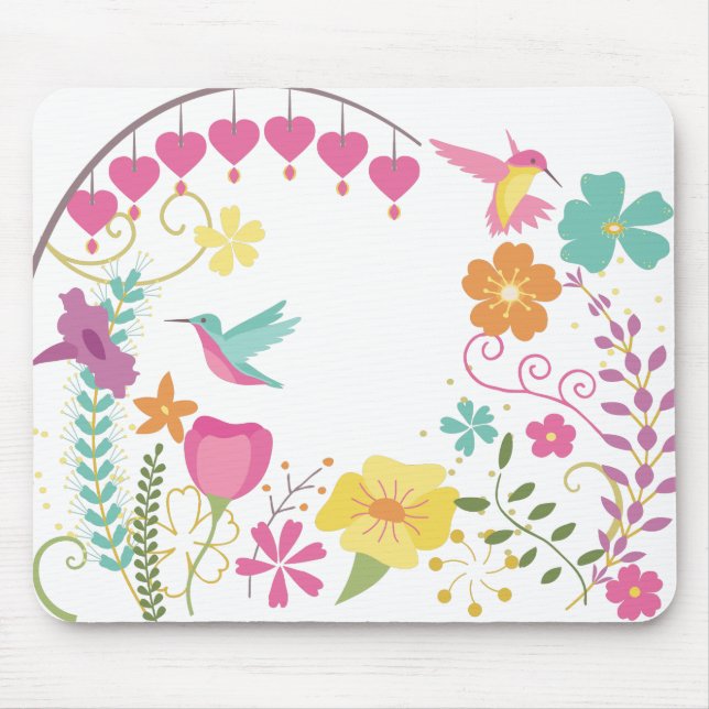 hummingbirds mouse pad (Front)