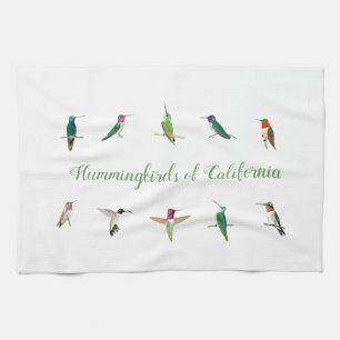 Hummingbirds of California Kitchen Towel