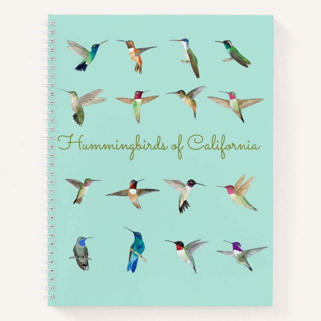 Hummingbirds of California Notebook (Front)