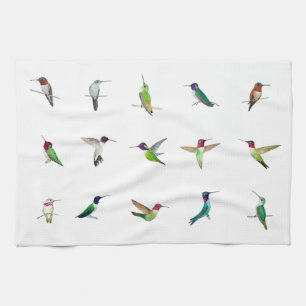 Hummingbirds of California Tea Towel