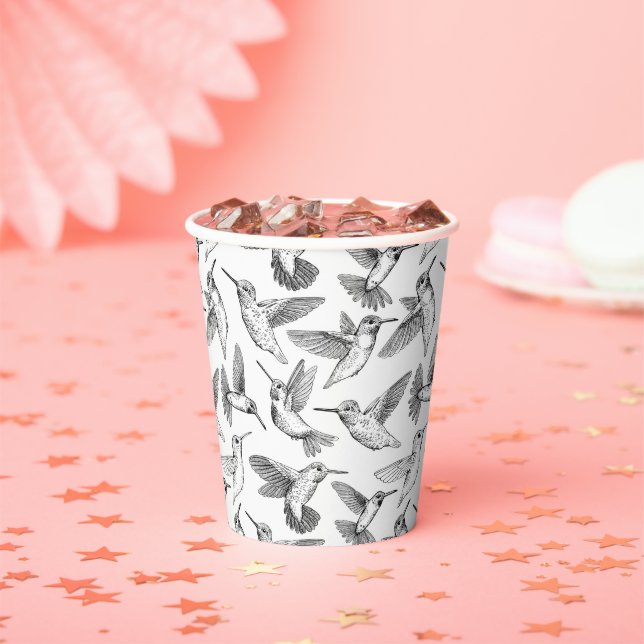 Hummingbirds Paper Cups (Insitu)