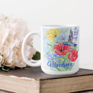 Hummingbirds Personalised Grandma Coffee Mug