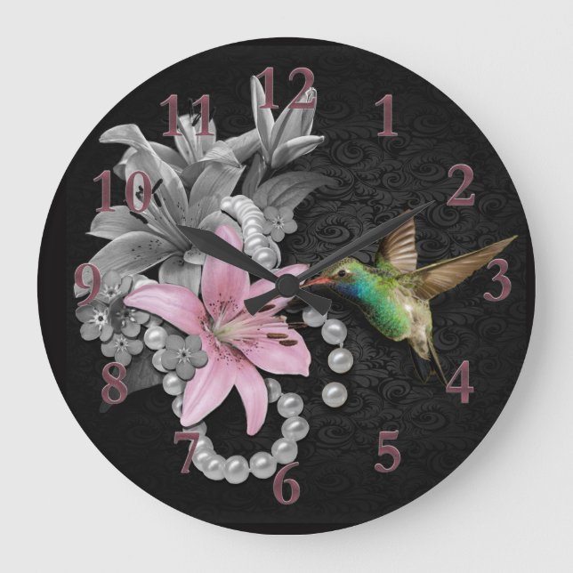 Hummingbird's Song Large Clock (Front)