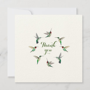 Hummingbirds Thank You Card
