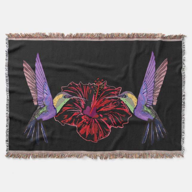 Hummingbirds Throw Blanket (Front)