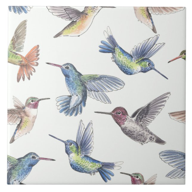 Hummingbirds Tile (Front)