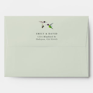 Hummingbirds Wedding Envelope