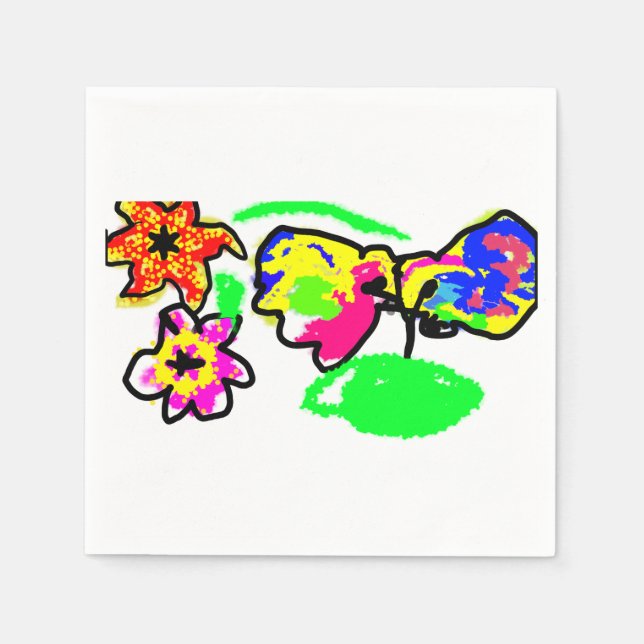 Hummingbirds Wedding  Napkin (Front)