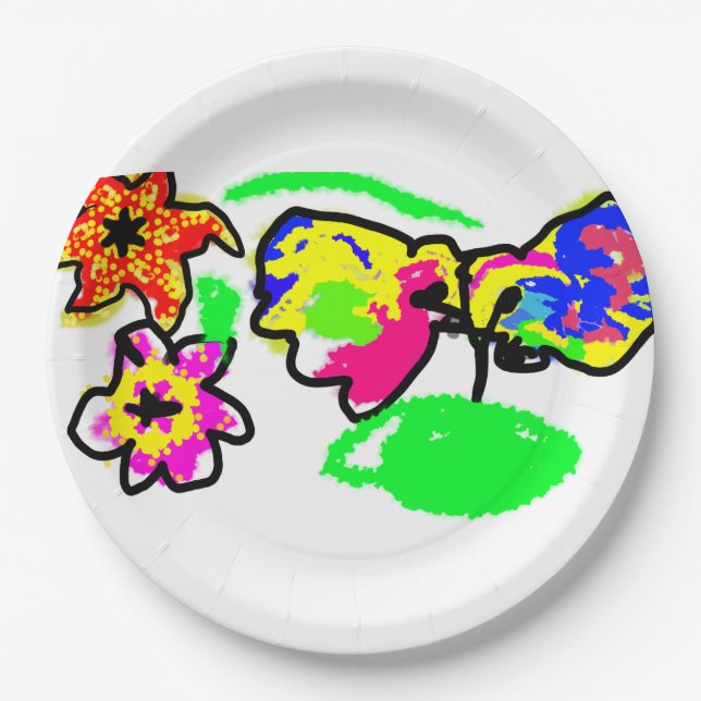 Hummingbirds Wedding  Paper Plate (Front)
