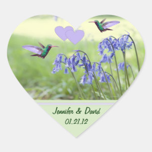 Hummingbirds Wedding Stickers