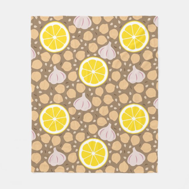 Hummus Fleece Blanket (Front)