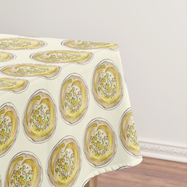 Hummus Houmous Chickpeas Mediterranean Food Dip Tablecloth (In Situ)