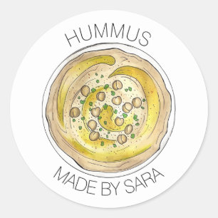 Hummus Houmous Dip Homemade From the Kitchen Of Classic Round Sticker