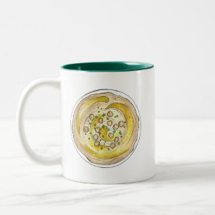 Hummus Houmous Mediterranean Middle Eastern Food Two-Tone Coffee Mug