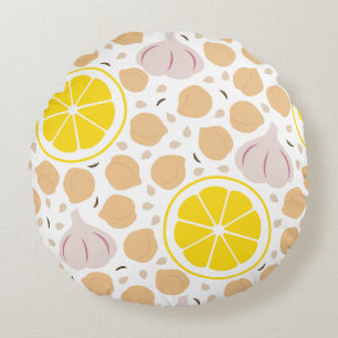 Hummus Round Pillow