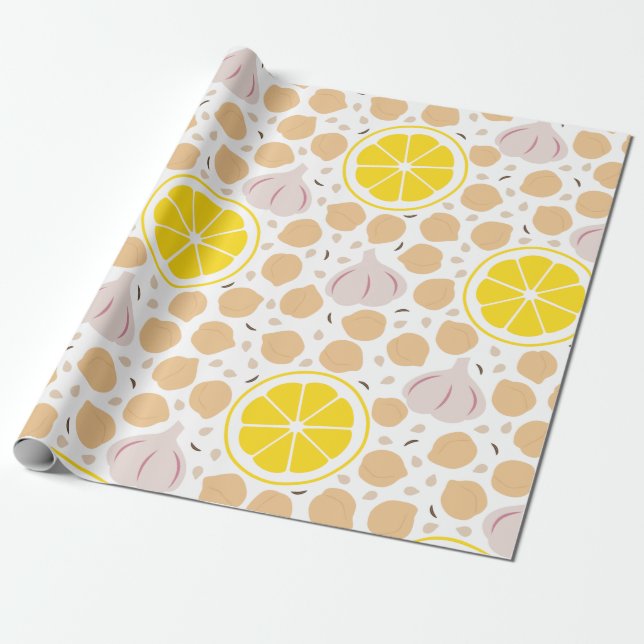 Hummus Wrapping Paper (Unrolled)