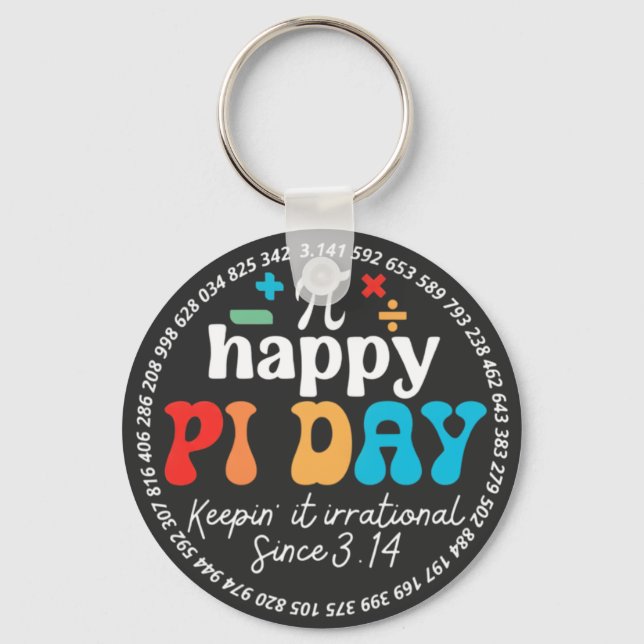 Humor Be Irrational Celebrate Pi Symbol Math  Key Ring (Front)