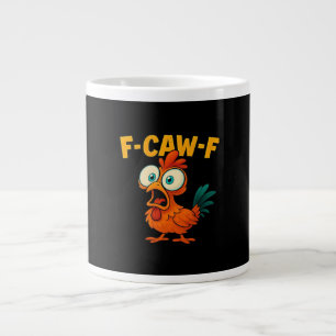 Humor Funny Crow F-Caw-F Gothic Large Coffee Mug