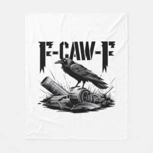 Humor Funny F-Caw-F Gothic Crow Essential Aestheti Fleece Blanket