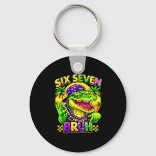 Humor Mardi Gras 67 Six Seven Alligator Bruh Men W Key Ring