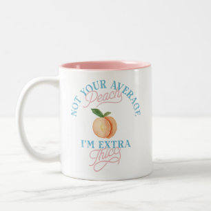 Humor Sassy Peach Body Positivity Vintage Two-Tone Coffee Mug