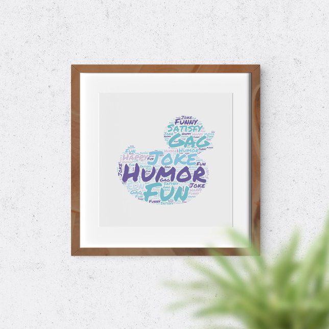Humor Typography Funny Word Art Poster (Creator Uploaded)