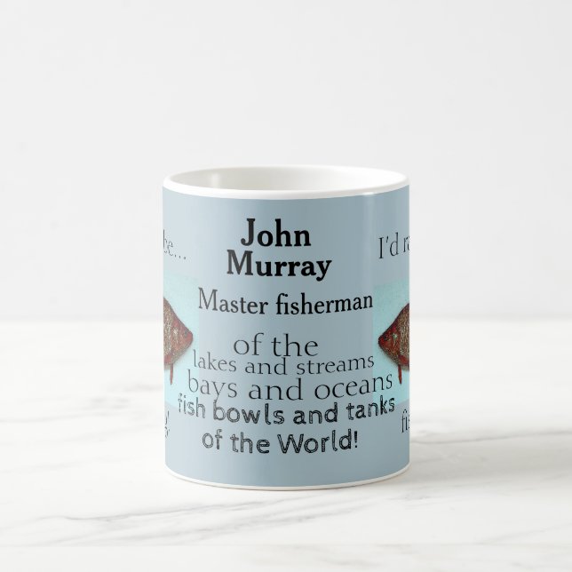 Humorous amateur fisherman-I’d rather be fishing Coffee Mug (Center)