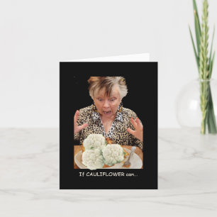 Humorous Cauliflower changing  to Pizza Card