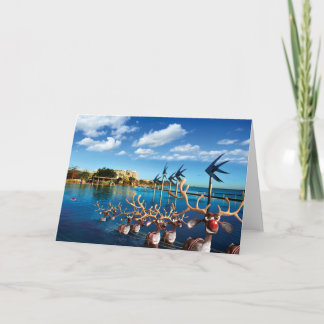 Humorous Christmas Card of Santa’s Pilgrimage