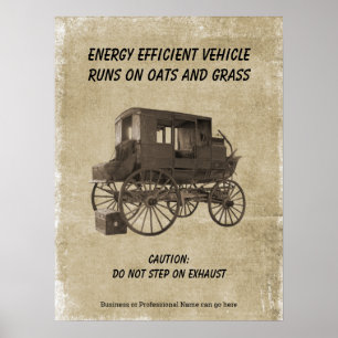 Humorous Energy Efficient Vehicle Poster