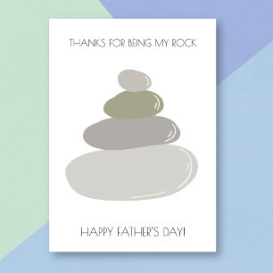 Humorous Father's Day Card with Rock Pun